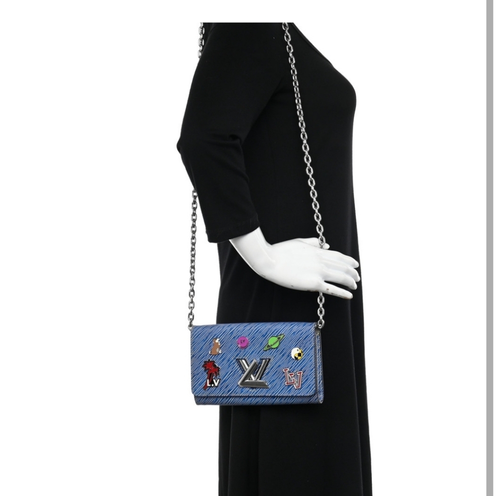 Louis Vuitton Limited Edition Embelished Epi Twist Wallet on Chain.